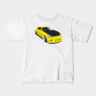 Yellow Nissan 350z Kids T-Shirt